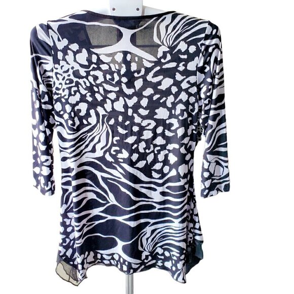 𝅺bianca Nygard Casual Boho Floral Print Summer Tunic Top Blouse. Size Small - Picture 2 of 4